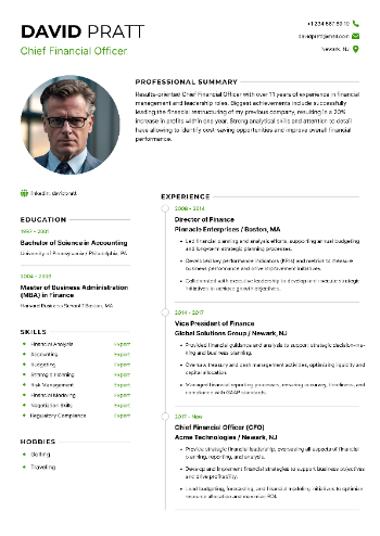 Chief Financial Officer Resume Chief Financial Officer Resume