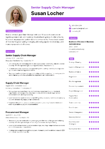 Senior Supply Chain Manager Resume Senior Supply Chain Manager Resume