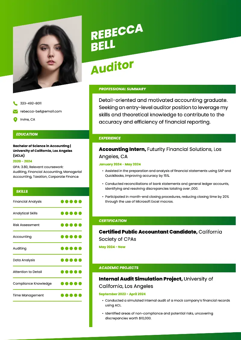 Auditor Resume Examples and a Guide to Writing 