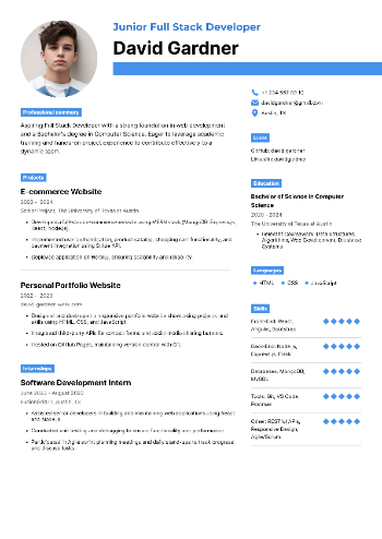 Junior Full Stack Developer Resume Junior Full Stack Developer Resume