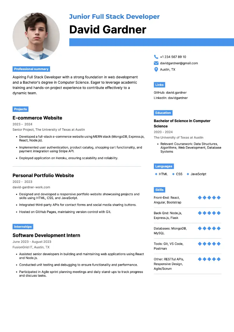 Full Stack Developer Resume Examples and Tips for 2024