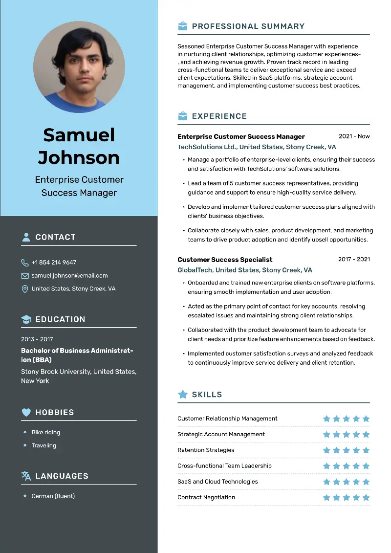 Customer Success Manager Resume Examples That Work in 2024