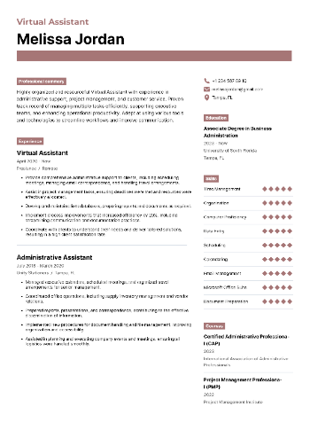 Virtual Assistant Resume Virtual Assistant Resume