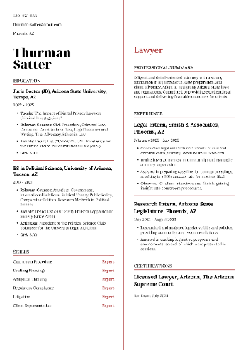Lawyer Resume Lawyer Resume