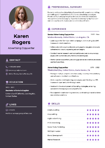 Advertising Copywriter Resume Advertising Copywriter Resume