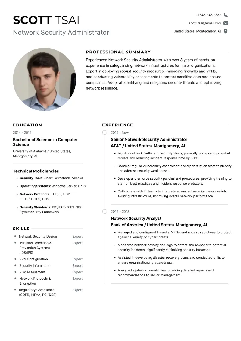 5 Network Administrator Resume Examples for 2024