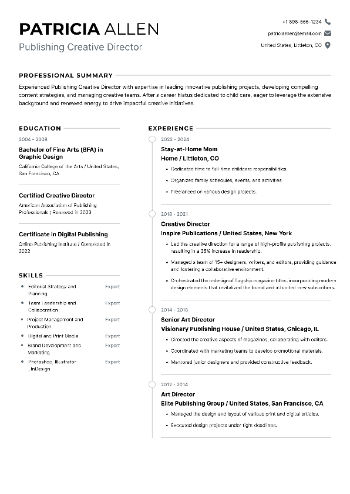 Publishing Creative Director Resume Publishing Creative Director Resume