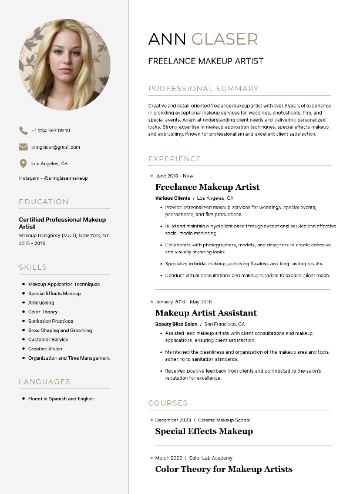 Freelance Makeup Artist Resume Freelance Makeup Artist Resume