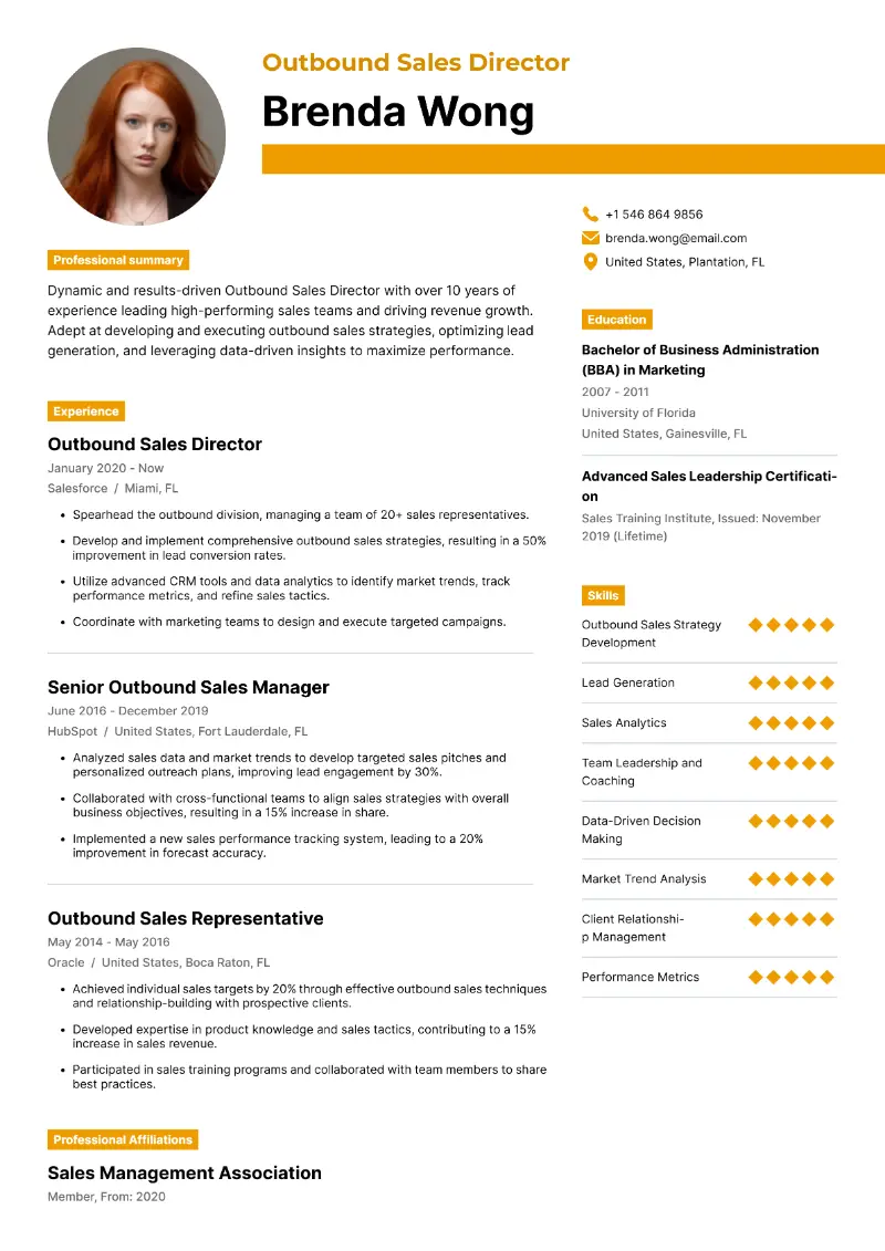 5 Sales Director Resume Examples and Templates with Guidance