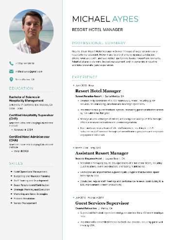 Resort Hotel Manager Resume Resort Hotel Manager Resume