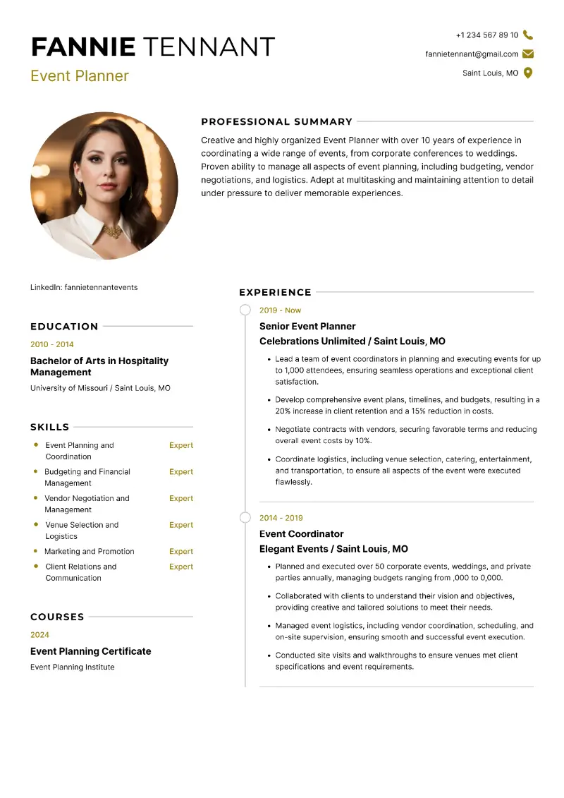 Event Coordinator Resume Examples and Tips for 2024