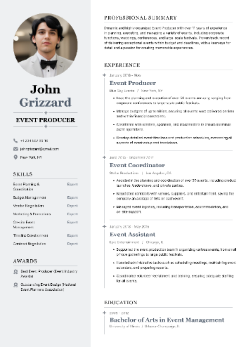 Event Producer Resume Event Producer Resume