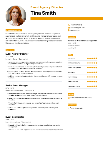Event Agency Director Resume Event Agency Director Resume