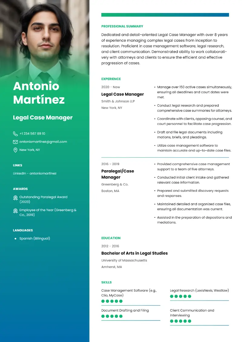 5 Best Case Manager Resume Examples for 2024