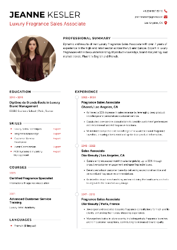 Luxury Fragrance Sales Associate Resume Luxury Fragrance Sales Associate Resume