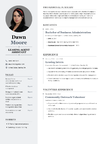 Leasing Agent Assistant Resume