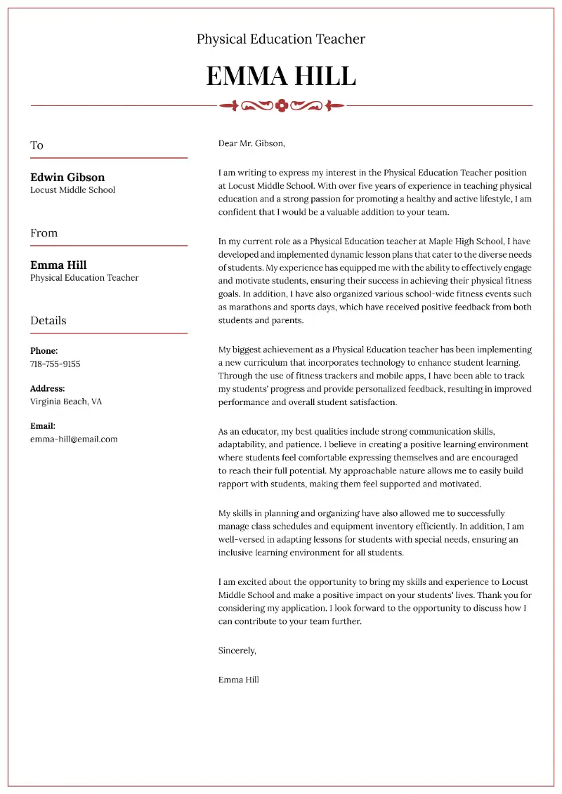 Teacher Cover Letter Examples and Writing Tips for 2025