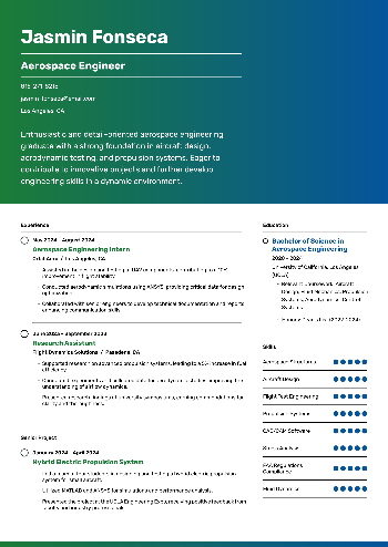 Aerospace Engineer Resume
