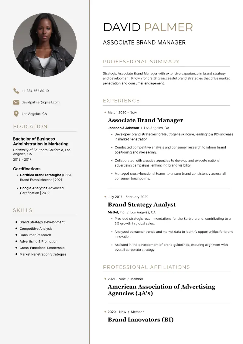 Associate Brand Manager Resume Associate Brand Manager Resume