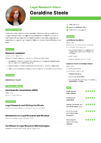 Legal Research Intern Resume Legal Research Intern Resume