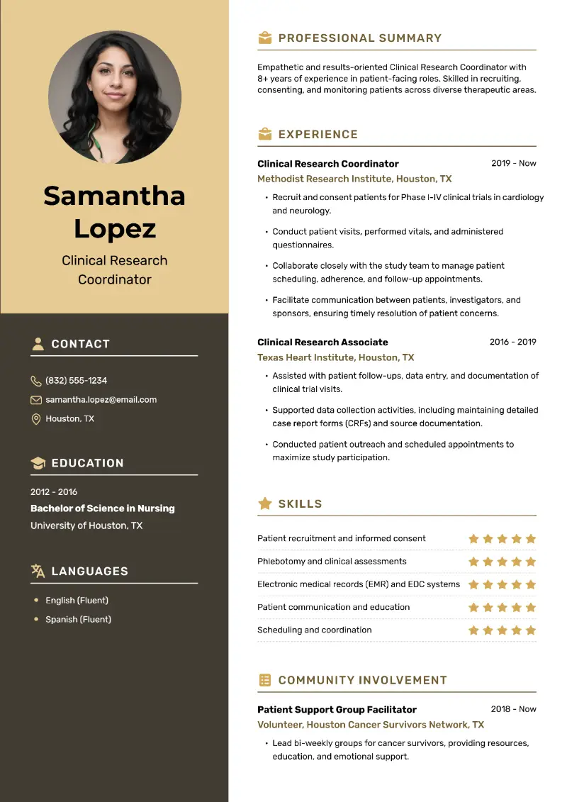 Clinical Research Coordinator Resume Clinical Research Coordinator Resume
