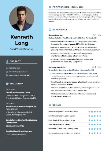Food Truck Catering Resume Food Truck Catering Resume