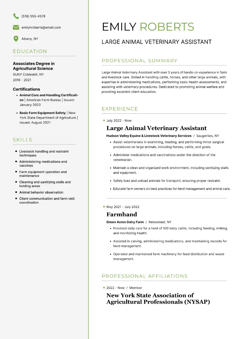 4 Veterinary Assistant Resume Examples and Tips for Success