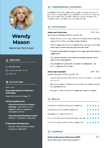 Veterinary Technician Resume Veterinary Technician Resume