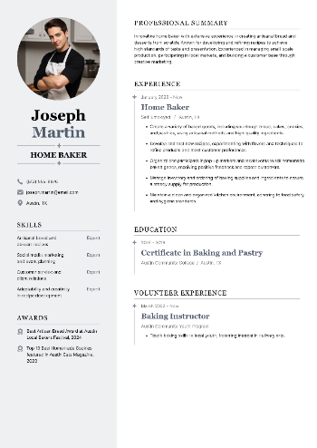 Home Baker Resume Home Baker Resume