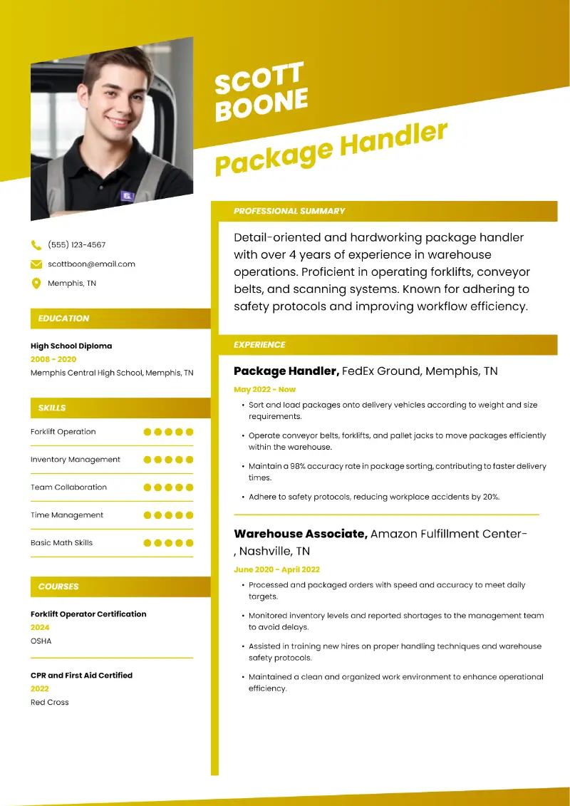 Effective Package Handler Resume: Examples and Tips