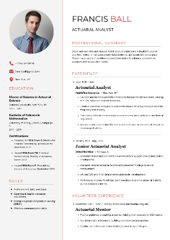 Actuarial Analyst Resume Actuarial Analyst Resume