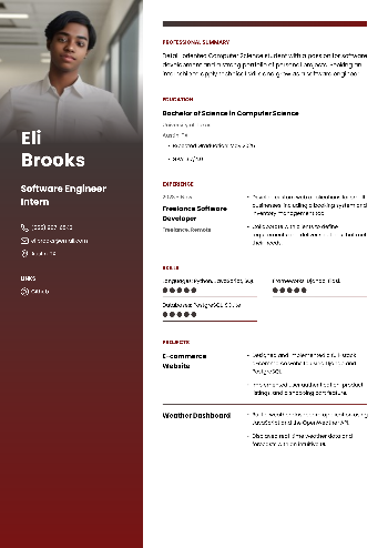 Software Engineer Intern Resume Software Engineer Intern Resume