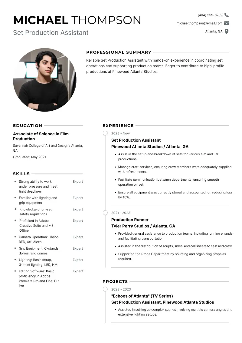 Set Production Assistant Resume Set Production Assistant Resume
