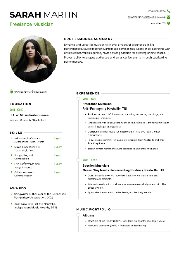 Freelance Musician Resume Freelance Musician Resume