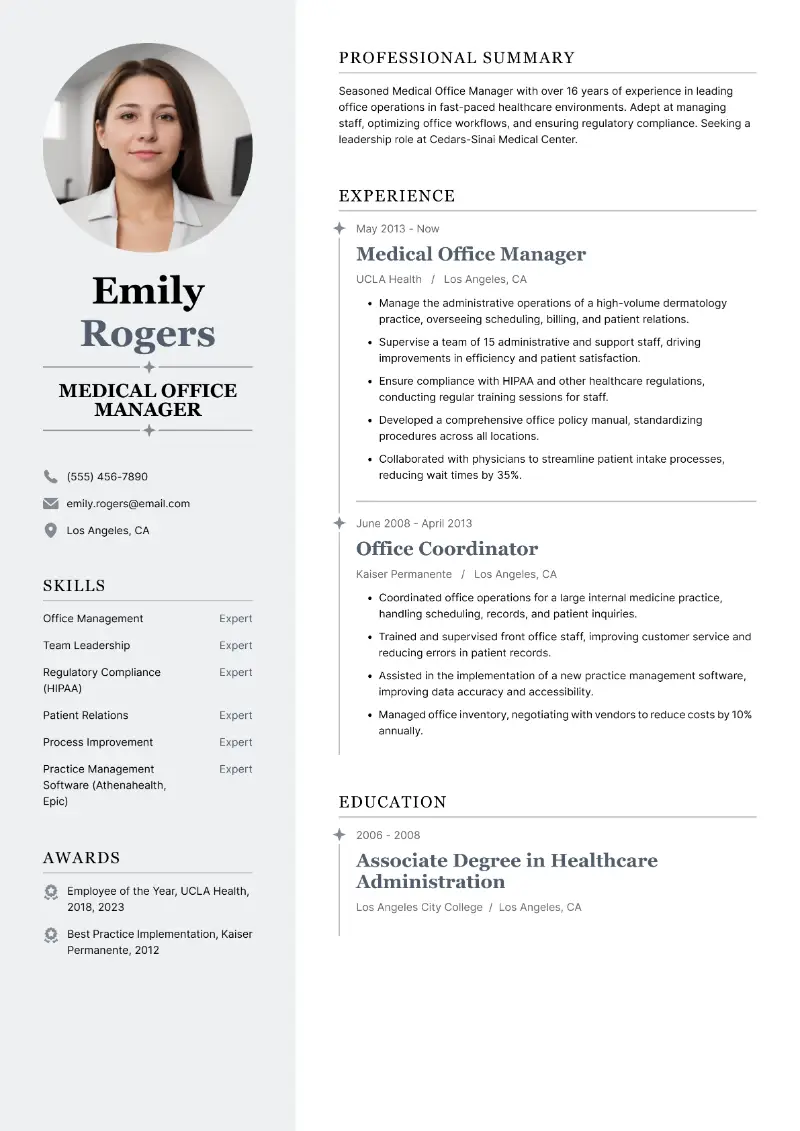 Medical Office Manager Resume Medical Office Manager Resume