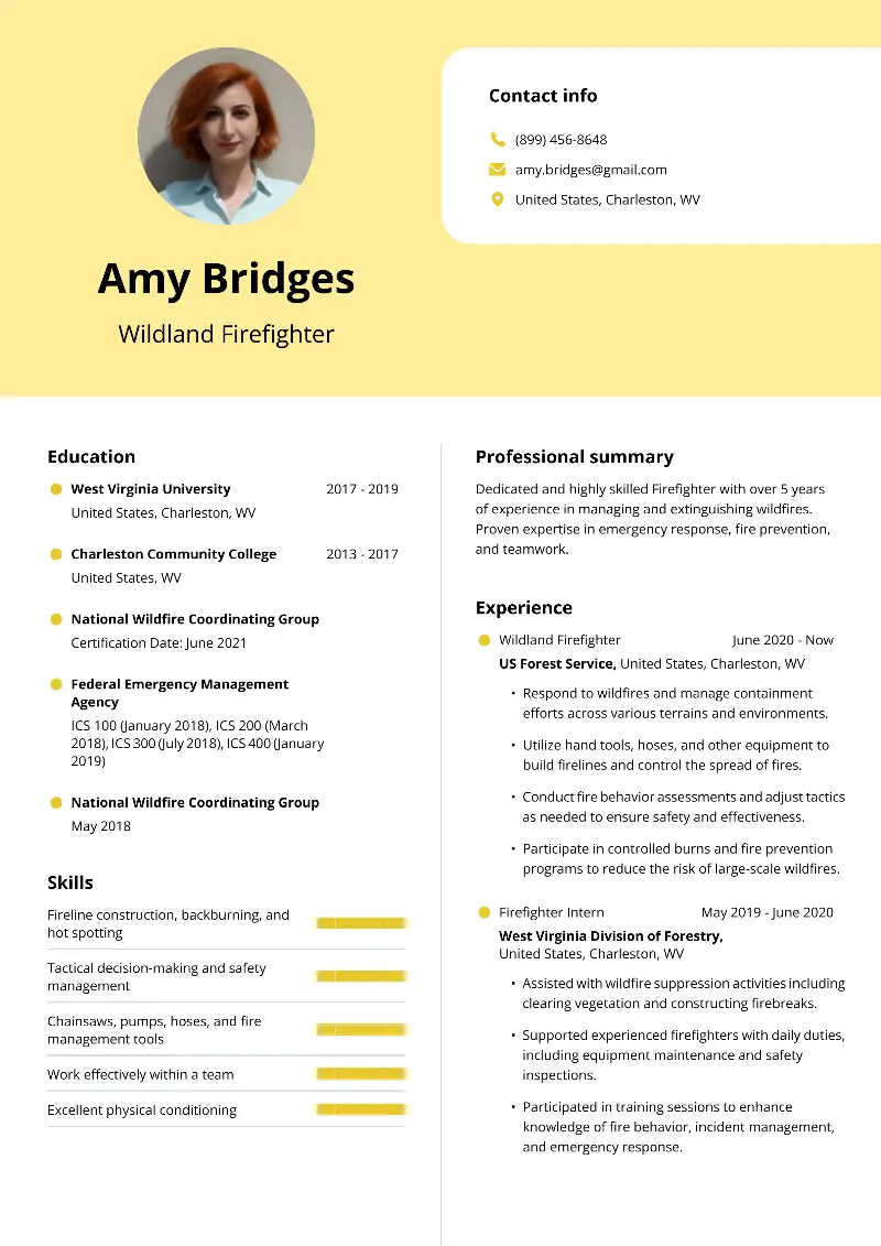 5 Firefighter Resume Examples and Templates for 2024