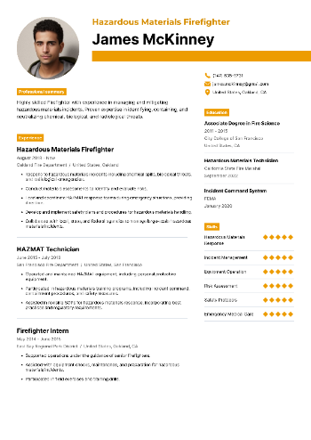 Hazardous Materials Firefighter Resume Hazardous Materials Firefighter Resume