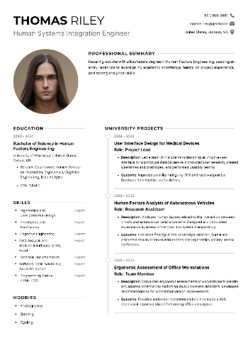 Human Systems Integration Engineer Resume Human Systems Integration Engineer Resume