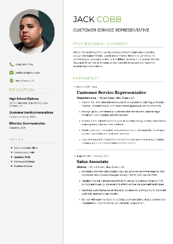 Customer Service Representative Resume Customer Service Representative Resume