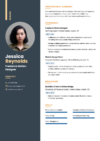 Freelance Motion Designer Resume Freelance Motion Designer Resume