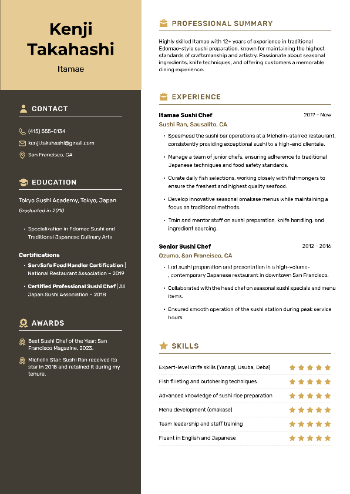 Itamae Resume Itamae Resume