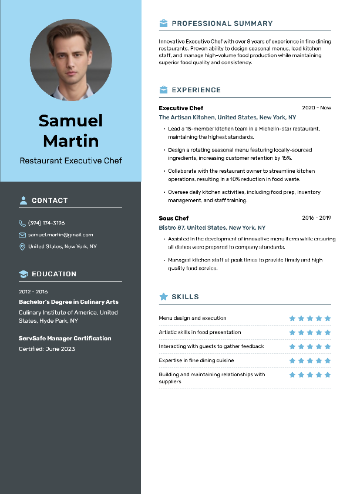 Restaurant Executive Chef Resume Restaurant Executive Chef Resume