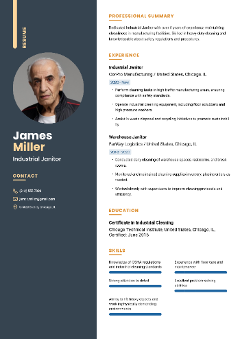 Industrial Janitor Resume Industrial Janitor Resume