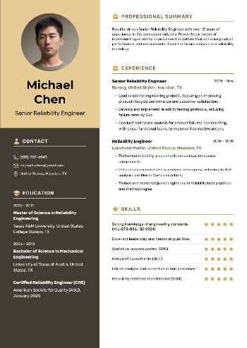 Senior Reliability Engineer Resume Senior Reliability Engineer Resume