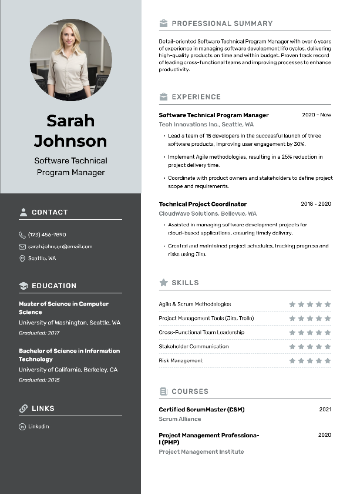 Software Technical Program Manager Resume Software Technical Program Manager Resume