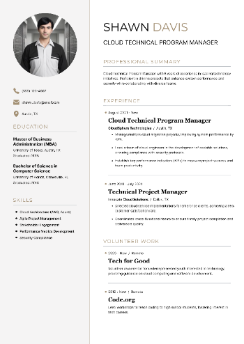 Cloud Technical Program Manager Resume Cloud Technical Program Manager Resume