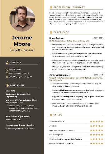 Bridge Civil Engineer Resume