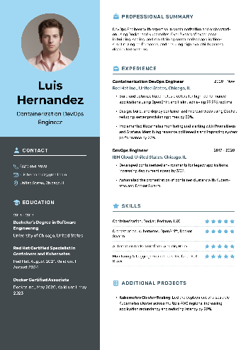 Containerization DevOps Engineer Resume Containerization DevOps Engineer Resume