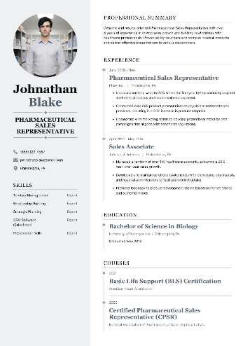 Pharmaceutical Sales Representative Resume Pharmaceutical Sales Representative Resume