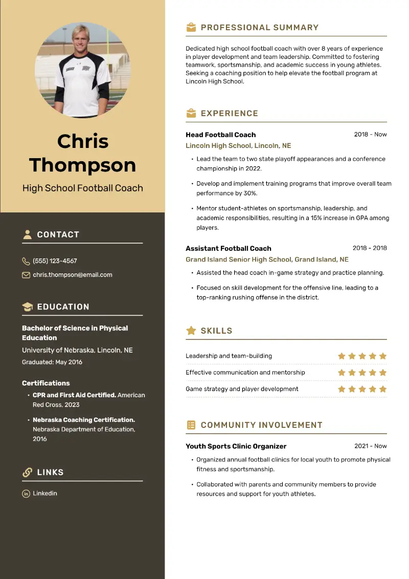 Football Coach Resume: Examples, Tips, and Key Strategies